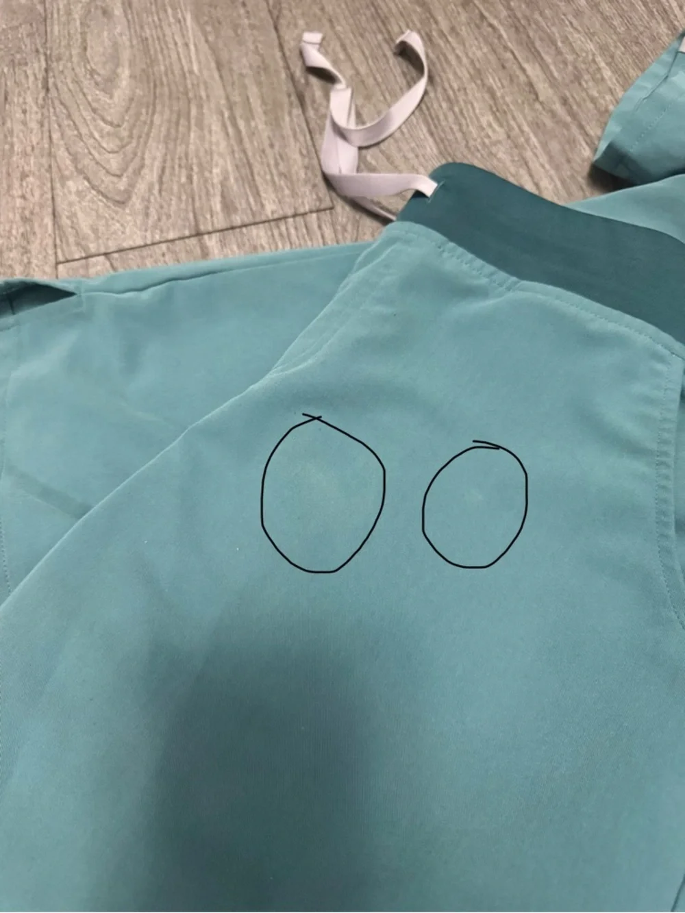 Figs Teal Medical Scrub Top and Jogger Pants - Picture 3 of 3